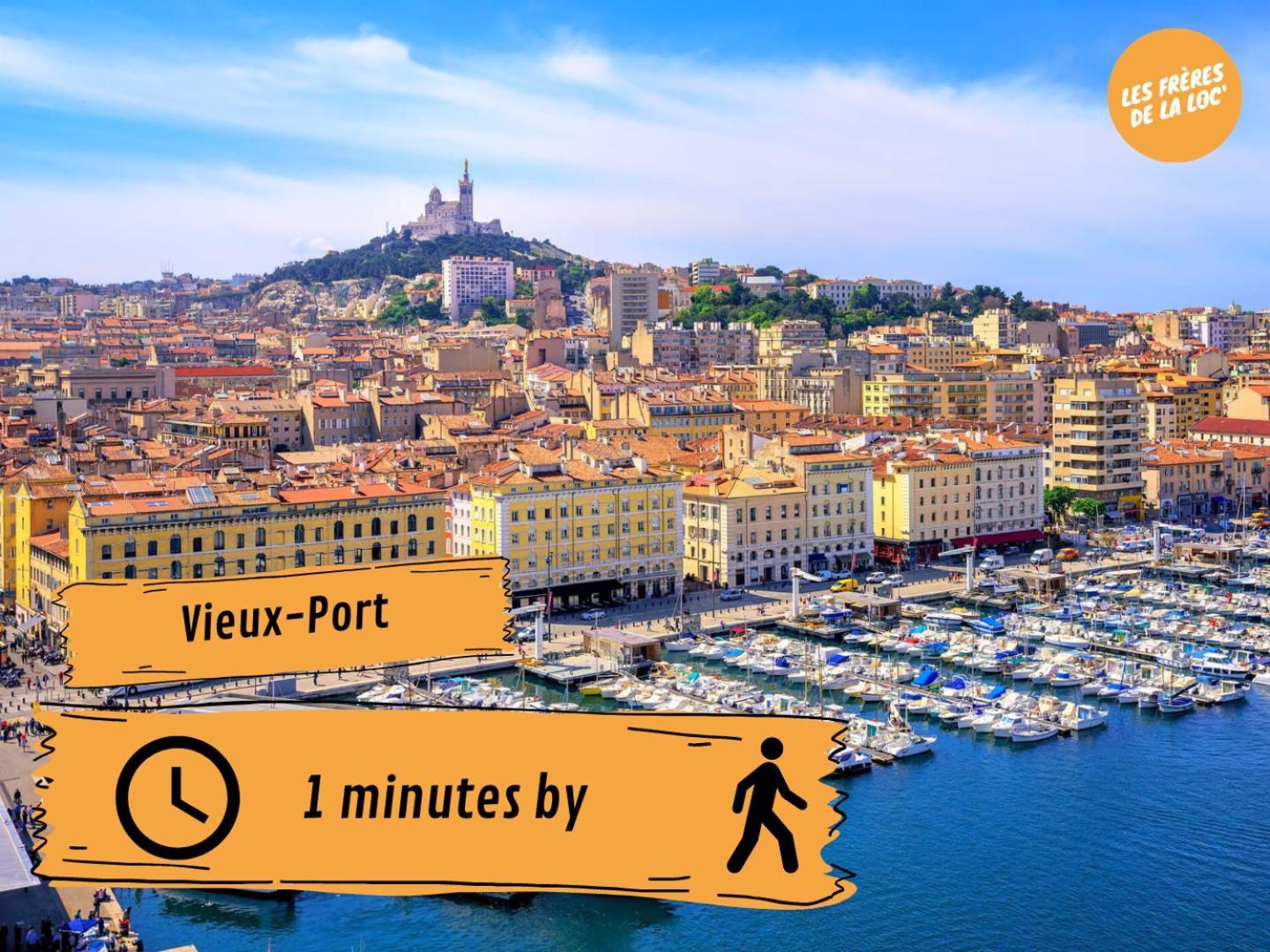 La Merveille Du Port - Spacieux & Lumineux - Les Freres De La Loc' Marseille Luaran gambar